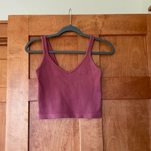 Pink V neck tank top